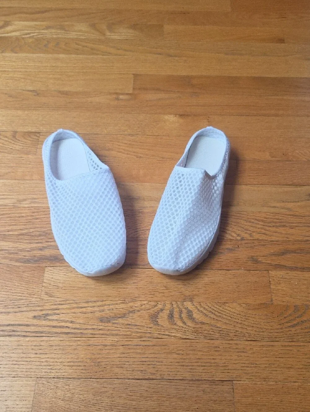 White Mesh Slip-On Clog Mule